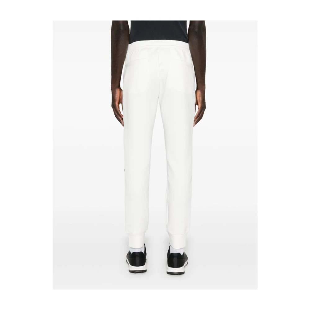 Emporio Armani Witte katoenen elastische broek White Heren