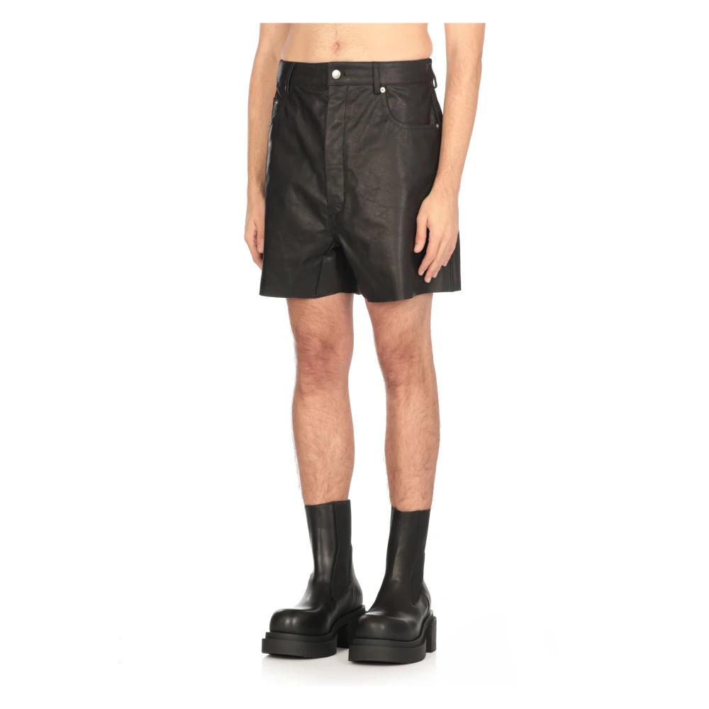 Rick Owens Geth Cutoffs Bermuda Shorts Black Heren
