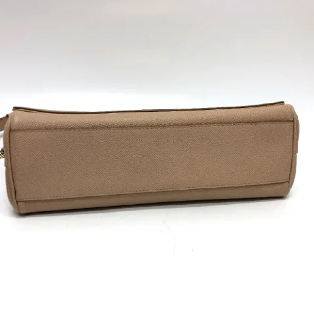 Dolce & Gabbana Pre-owned Leather shoulder-bags Beige Dames