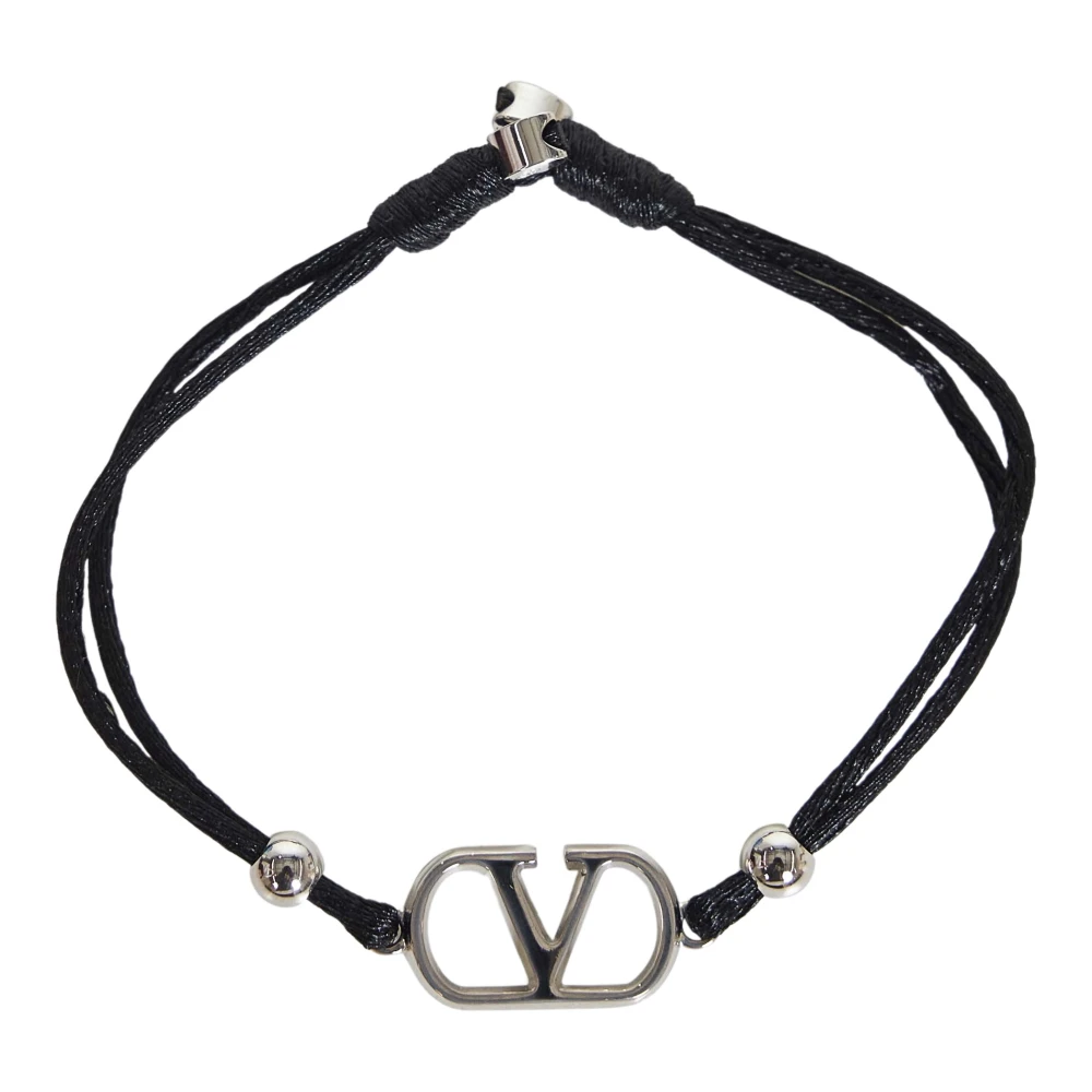 Valentino Garavani Men's Black Vlogo Signature Bracelet