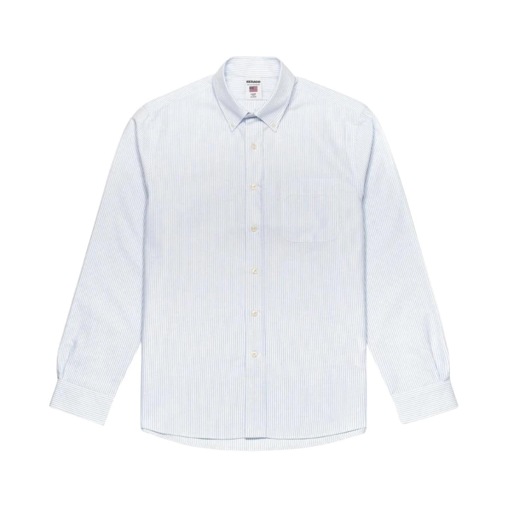 Sebago Blue Casual Shirts, Male, Xs, Striped Casual Shirt Doubling