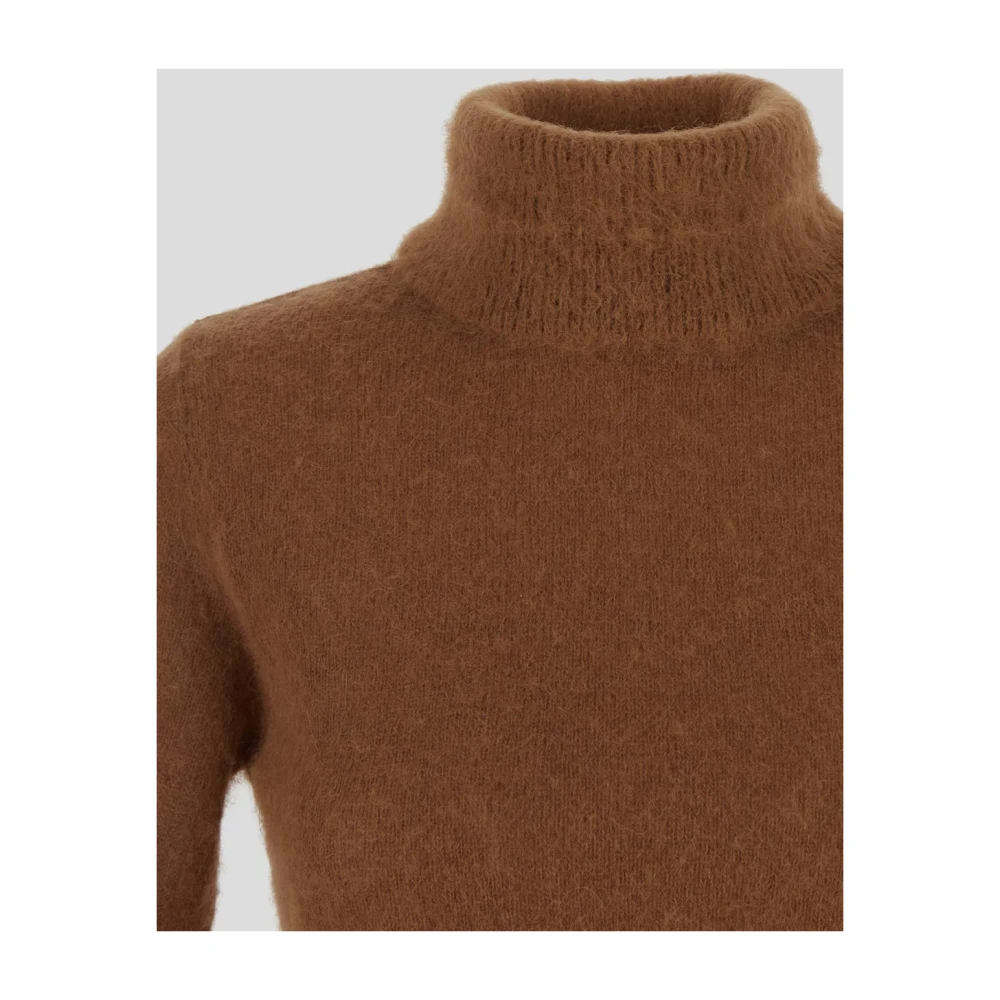 Lardini Alpaca Coltrui Breiwerk Brown Dames