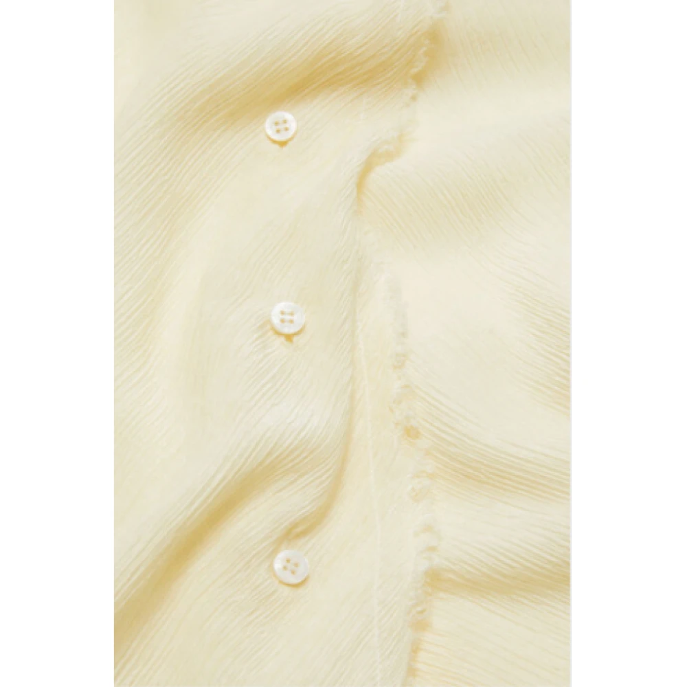 Acne Studios Witte Zijden Wrap Blouse V-hals Yellow Dames
