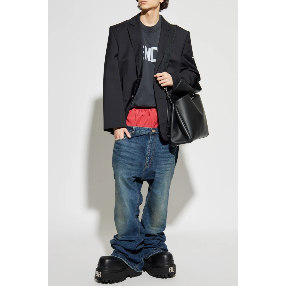 Balenciaga Jeans met decoratieve inzet Blue Heren