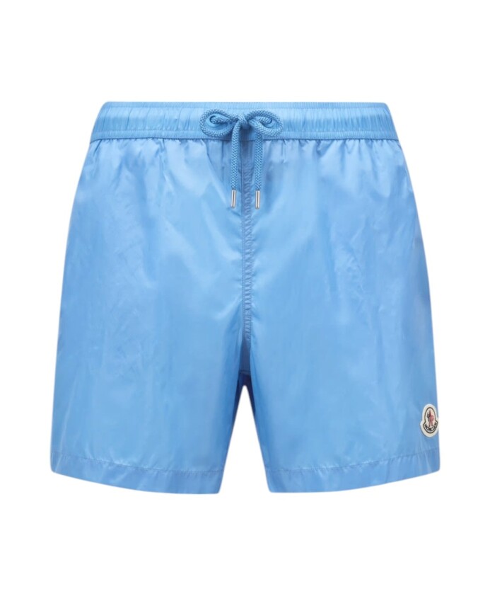 short-de-bain-bleu-clair-avec-logo
