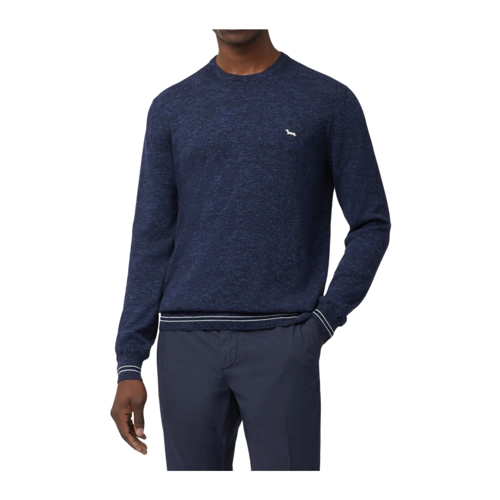 Harmont & Blaine Heren Linnen Blend Trui Blue Heren