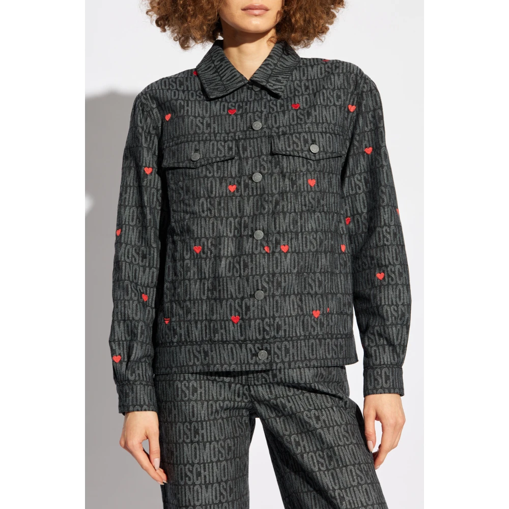 Moschino Jas met geborduurd patroon Gray Dames