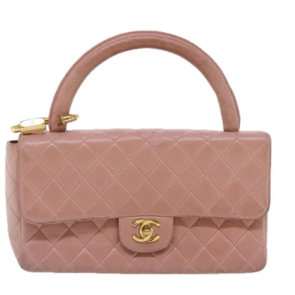 Chanel Vintage Pre-owned Leather handbags Pink Dames