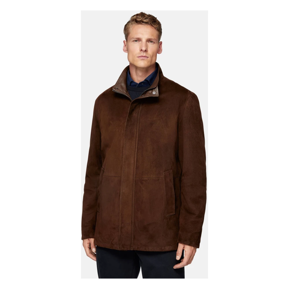 Boggi Milano Gewatteerde Peacoat Brown Heren