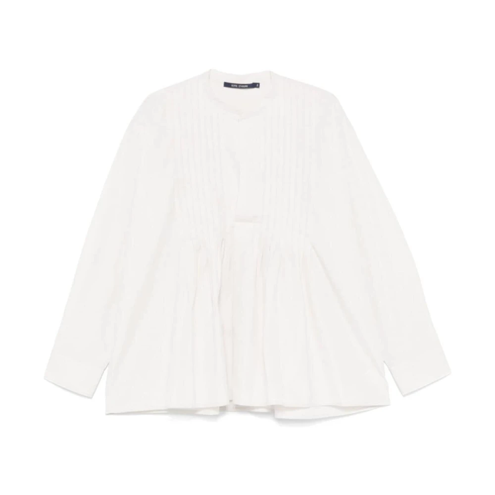 Sofie D'hoore Parel Geplooide Shirt White Dames