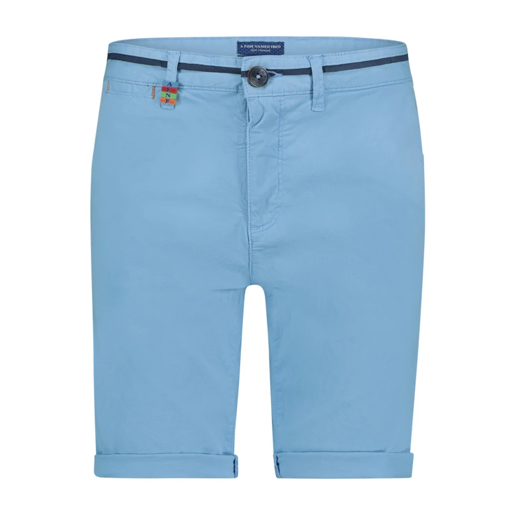 A fish named fred Blauwe Chino Shorts Slim Fit Blue Heren