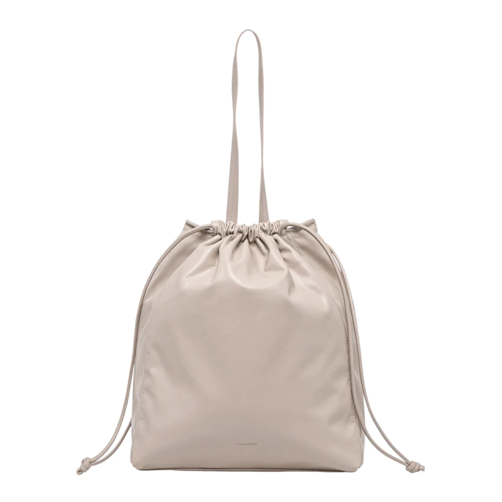 Calvin Klein Women's Beige Drawstring Tote