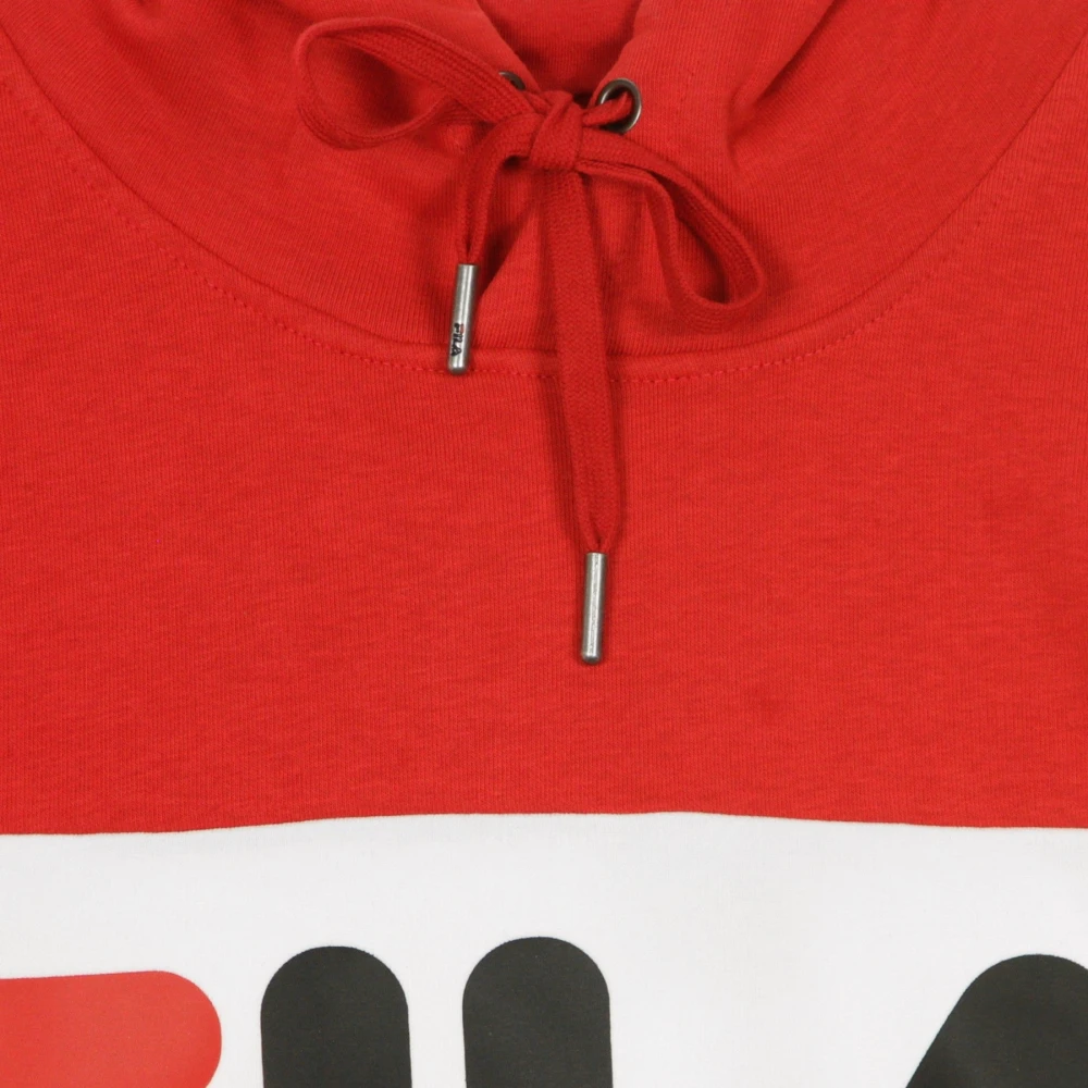 Fila Lichtgewicht Hoodie Nacht Geblokkeerd Rood Zwart Wit Multicolor Heren