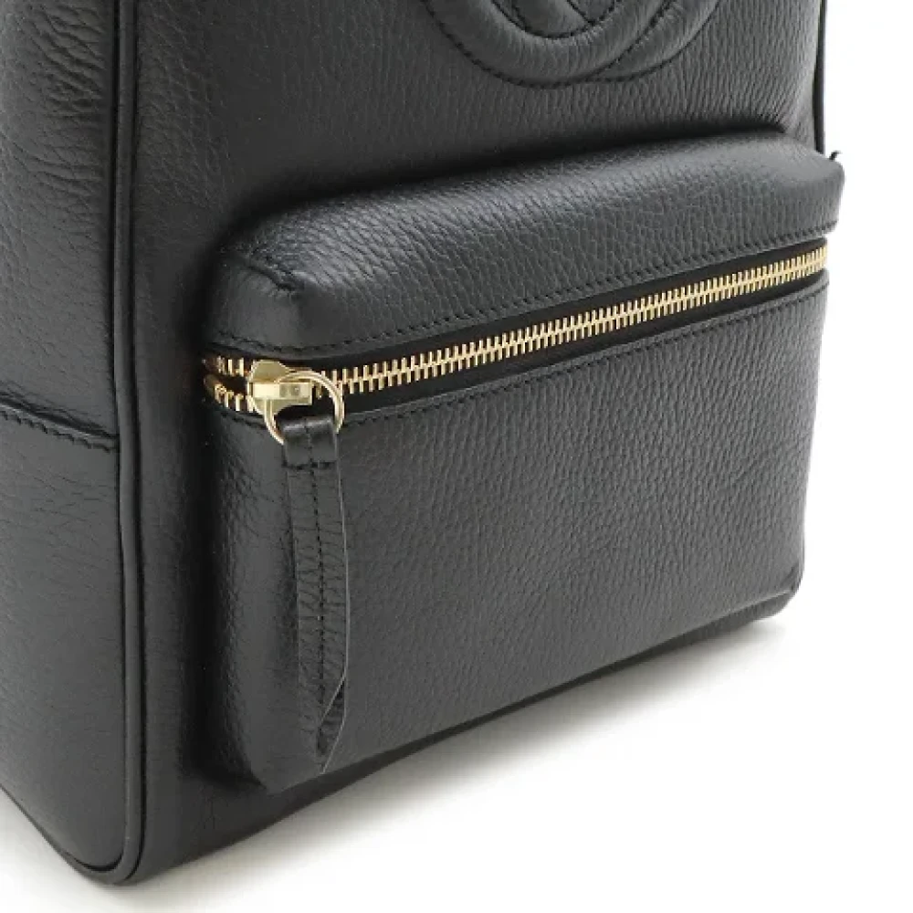 Gucci Vintage Pre-owned Leather backpacks Black Dames