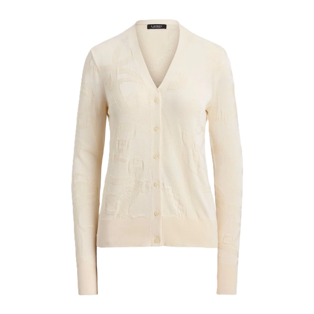 Ralph Lauren Beige Cardigans, Female, L, Denzel Long Sleeve Cardigan