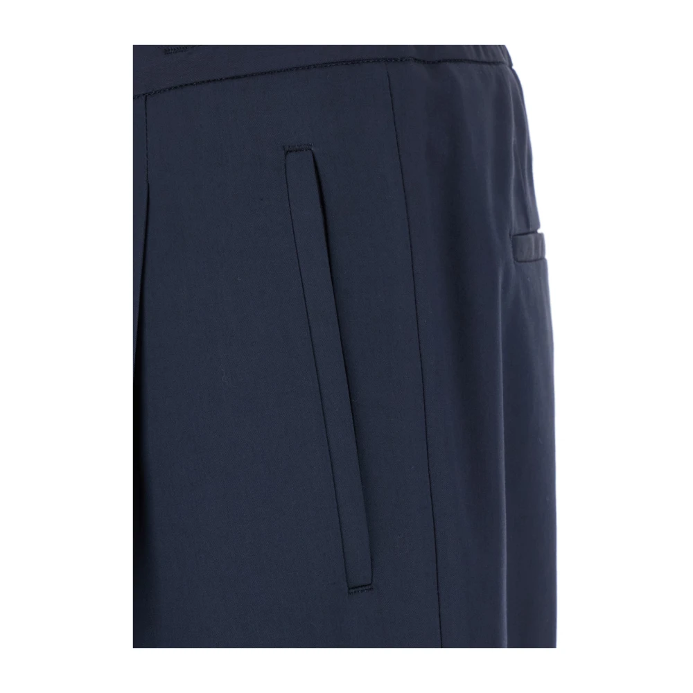 Lardini Blauwe katoenen broek met elastische taille Blue Heren