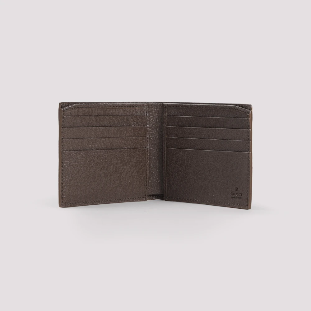 Gucci Bruine GG bi-fold portemonnee met interieur Beige Heren