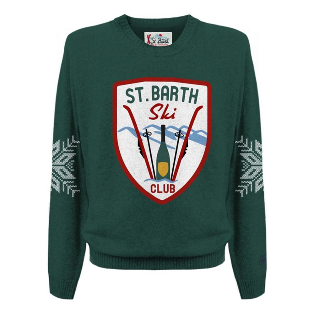 MC2 Saint Barth Ski Wine Ronde Hals Sweater Green Heren