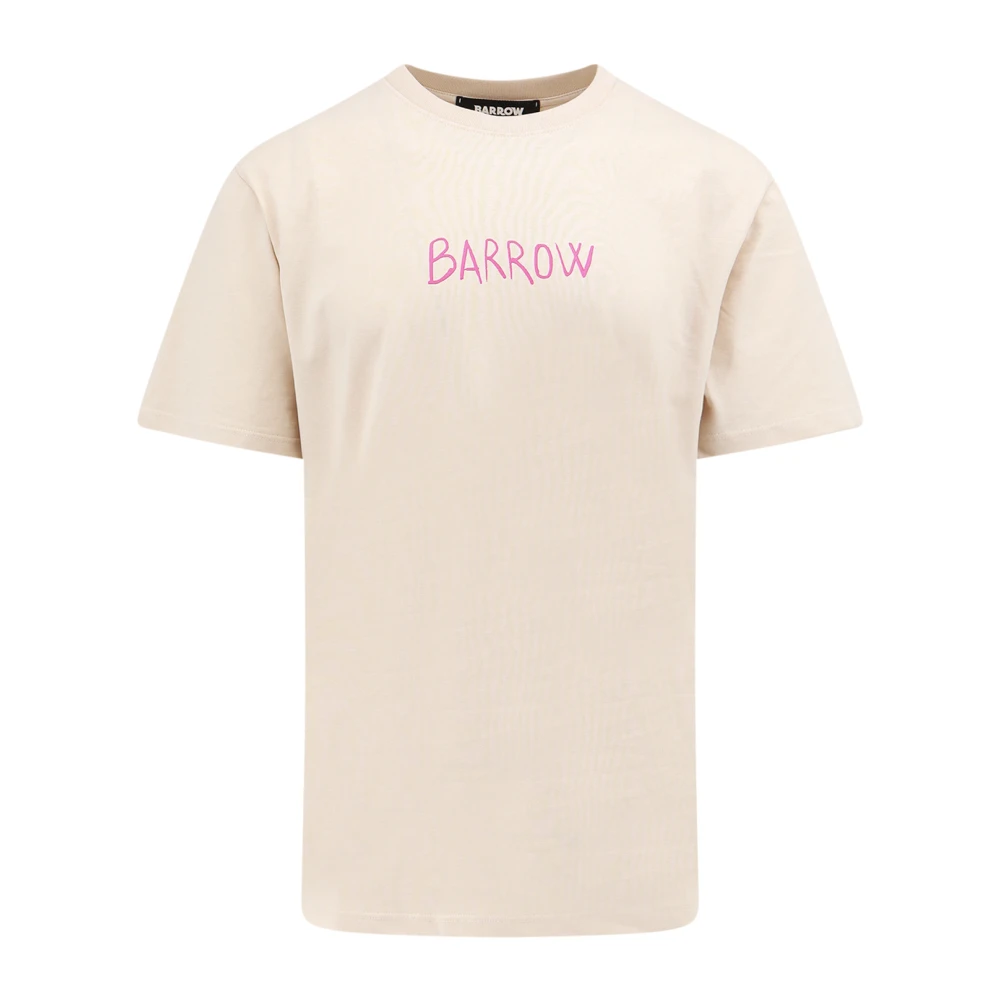 Barrow Iconisch Logo Katoenen T-Shirt Beige Heren