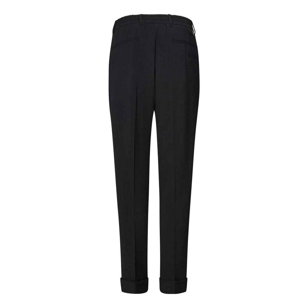 Low Brand Zwarte Broek Verhoog Garderobe Stijl Black Heren