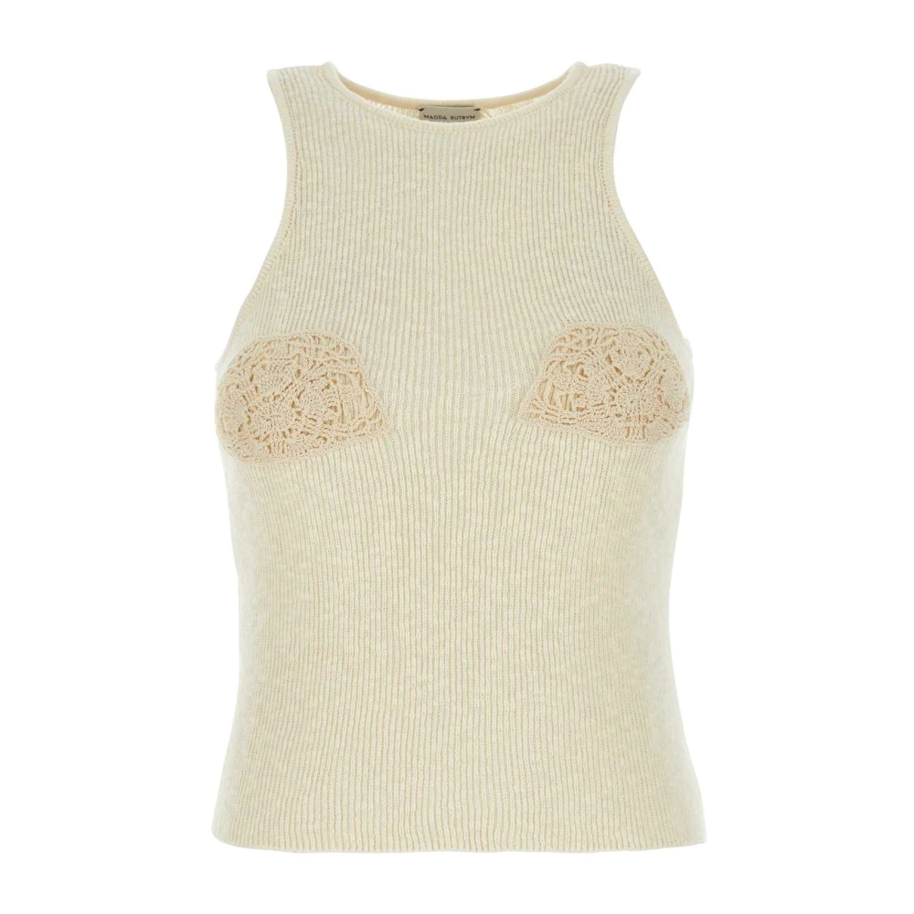 Magda Butrym Linnen Tanktop Beige Dames