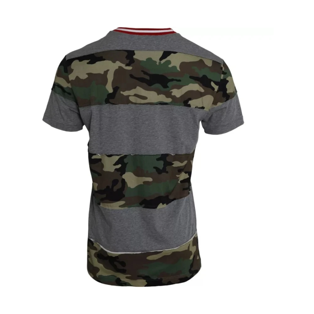 Dolce & Gabbana Camouflage Ronde Hals Heren T-shirt Multicolor Heren