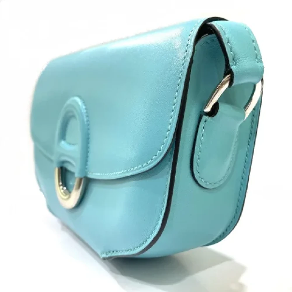 Hermès Vintage Pre-owned Leather shoulder-bags Blue Heren