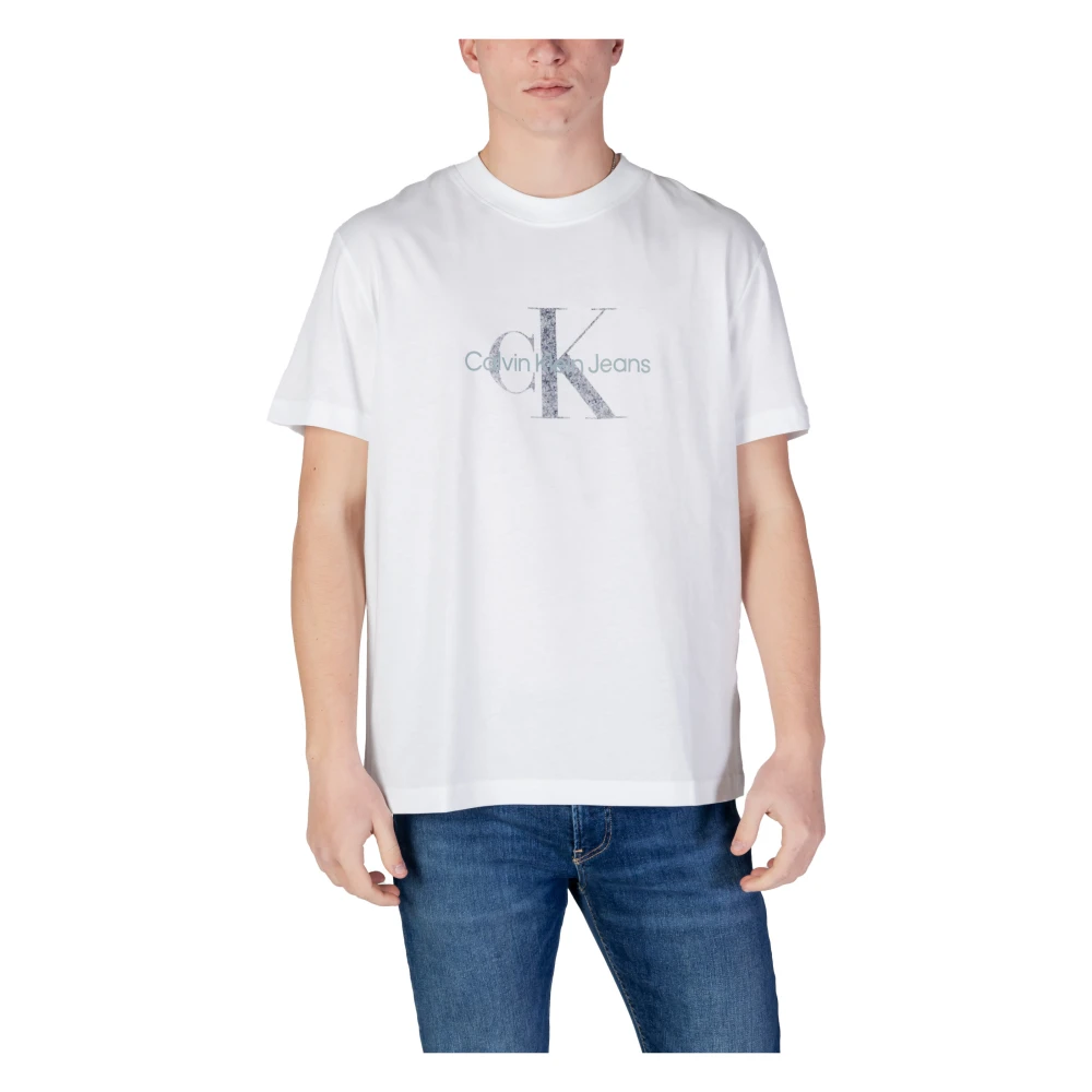 Calvin Klein Jeans Gedrukt T-shirt voor Lente Zomer White Heren