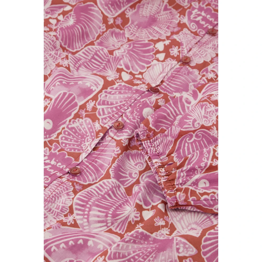 Fabienne Chapot Rode Roze Bloemen Maxi Jurk Pink Dames