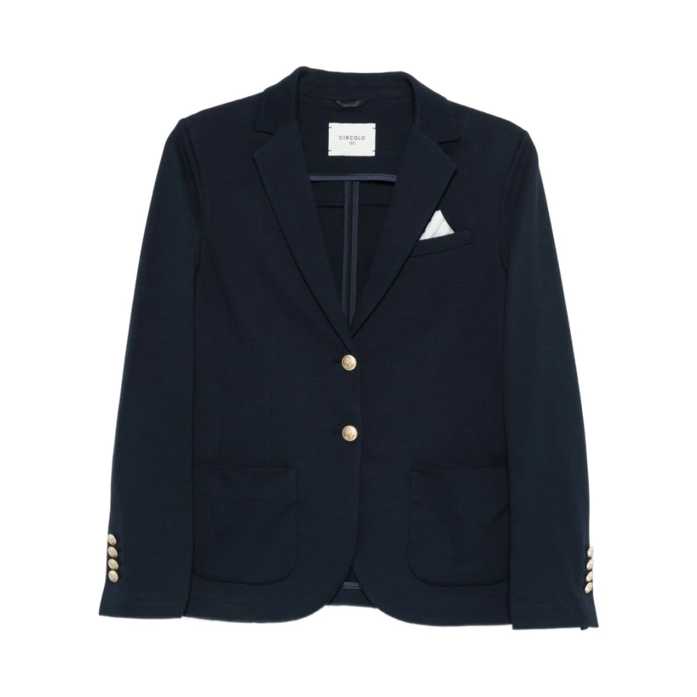 Circolo 1901 Women's Blue Blazers, M, Stretch Cotton Jacket