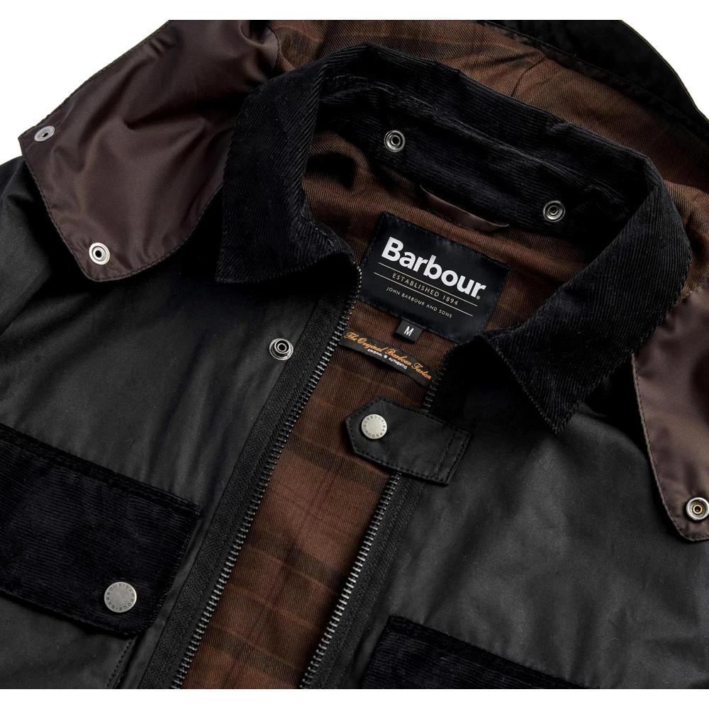 Barbour Re-Engineered Spey Gewaxte Jas in Zwart Black Heren