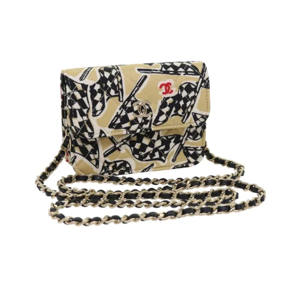 Chanel Vintage Pre-owned Cotton chanel-bags Beige Dames