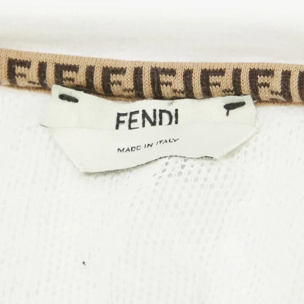 Fendi Vintage Pre-owned Mesh tops White Dames