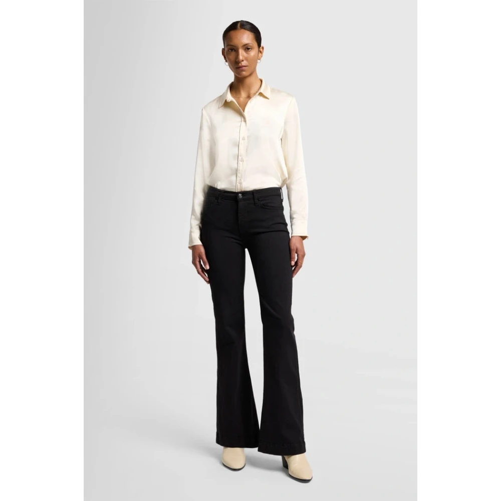 7 For All Mankind Jeans Flare Black Dames