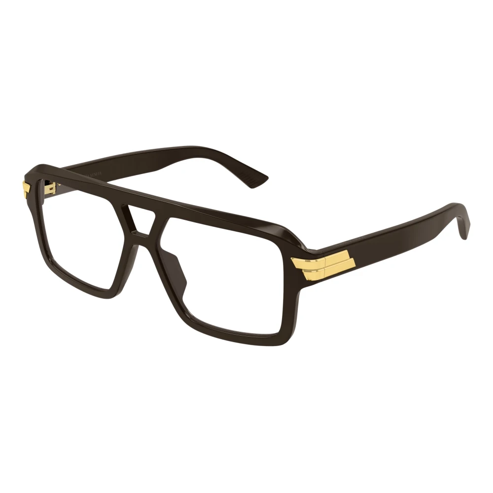Bottega Veneta Unisex Brown Bv1491o 004 Optical Frames Acetate Transparent Pilot - Image 2