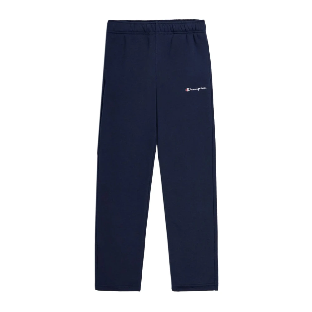 Champion Men's Blue Logo Embroidered Joggers - Straight Trousers - Xs - Trousers