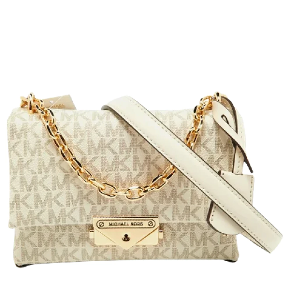 Michael Kors Pre-owned Coated canvas shoulder-bags White Dames