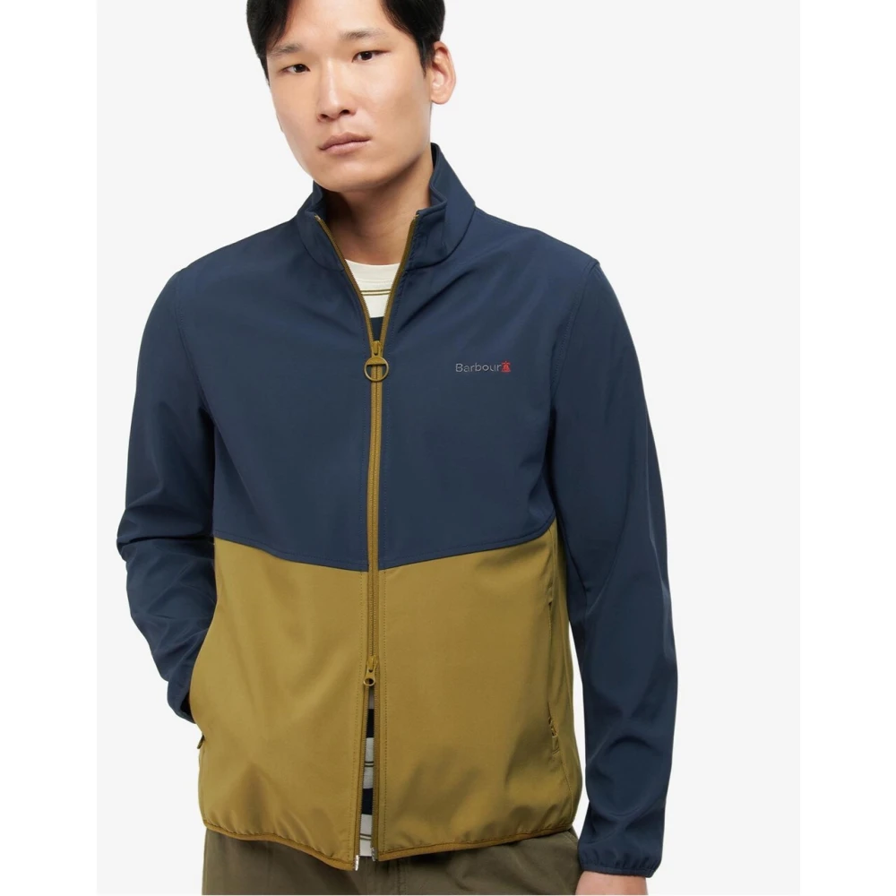 Barbour Softshell Jas Groen Rits Logo Polyester Multicolor Heren