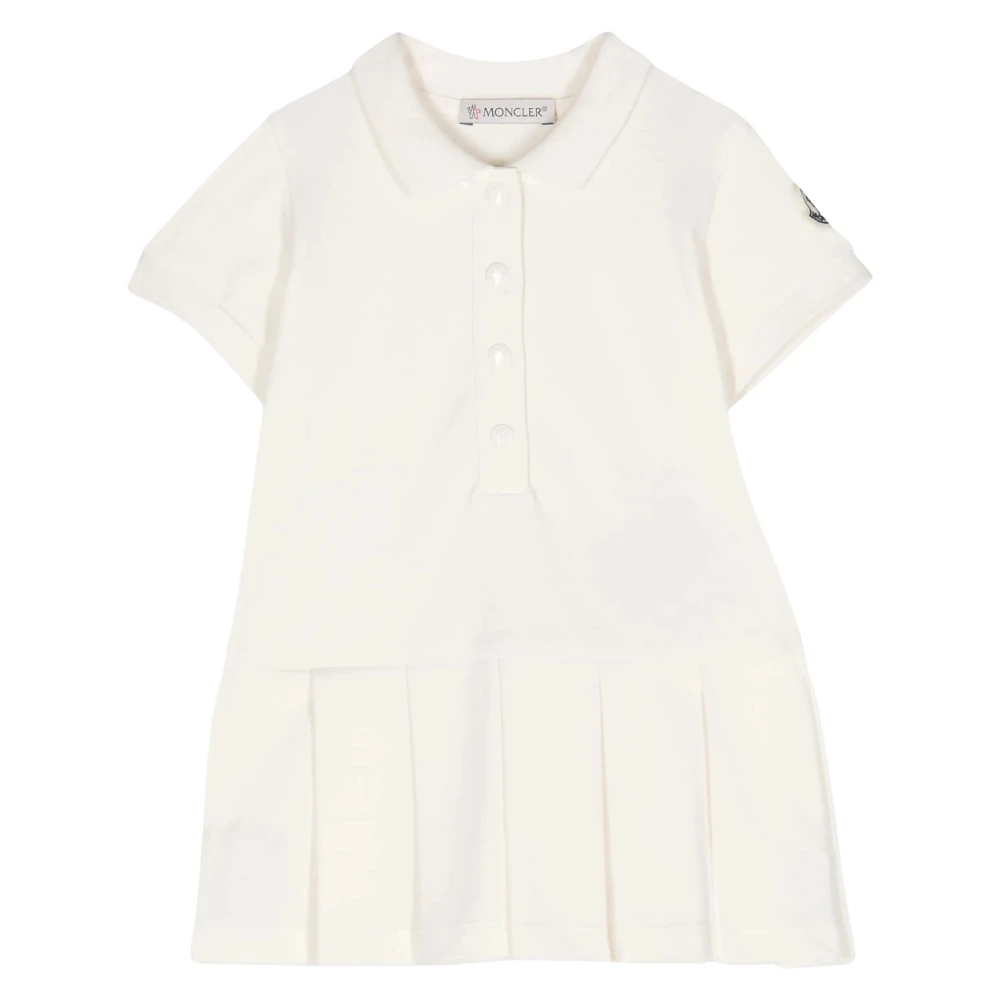 Moncler Girls Beige Dresses, 18 M, Ivory Polo Dress For Baby