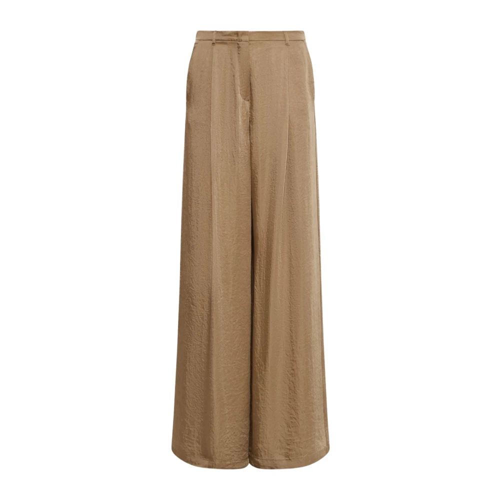 Marella Vrouw Beige Broeken Dames, S, Wijde Broek