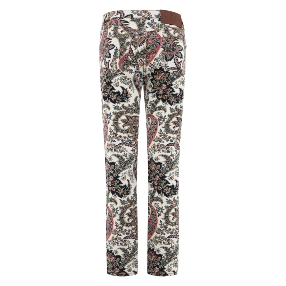 ETRO Paisley Print Denim Broek Multicolor Dames