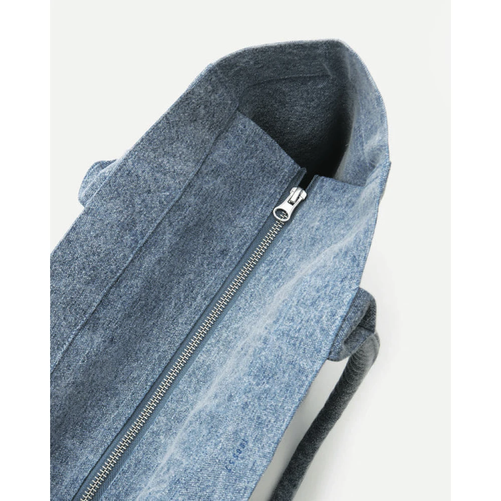 Isabel marant Blauwe Tote Tas met Rits en Logo Blue Dames