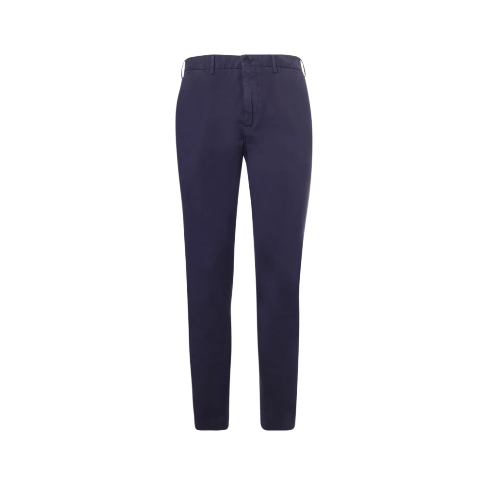 Incotex Blauwe Katoenen Broek Italië Gemaakt Blue Heren