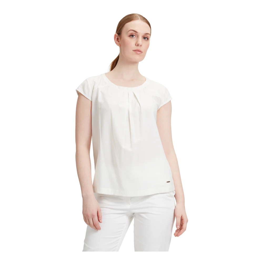 Betty & Co Elegante korte mouw blouse White Dames