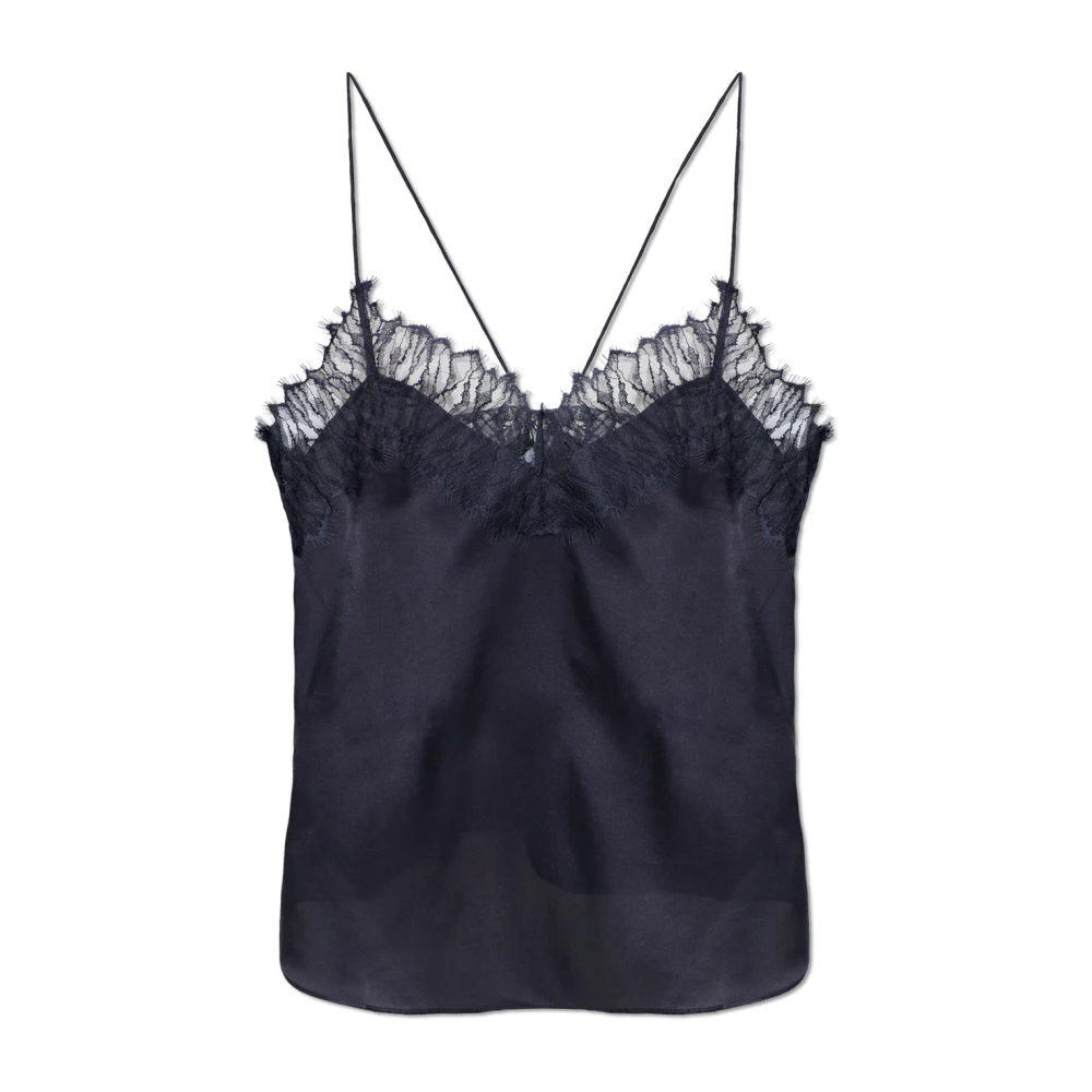Iro Women's Blue Sleeveless Tops, Xs, Silk Top Newin