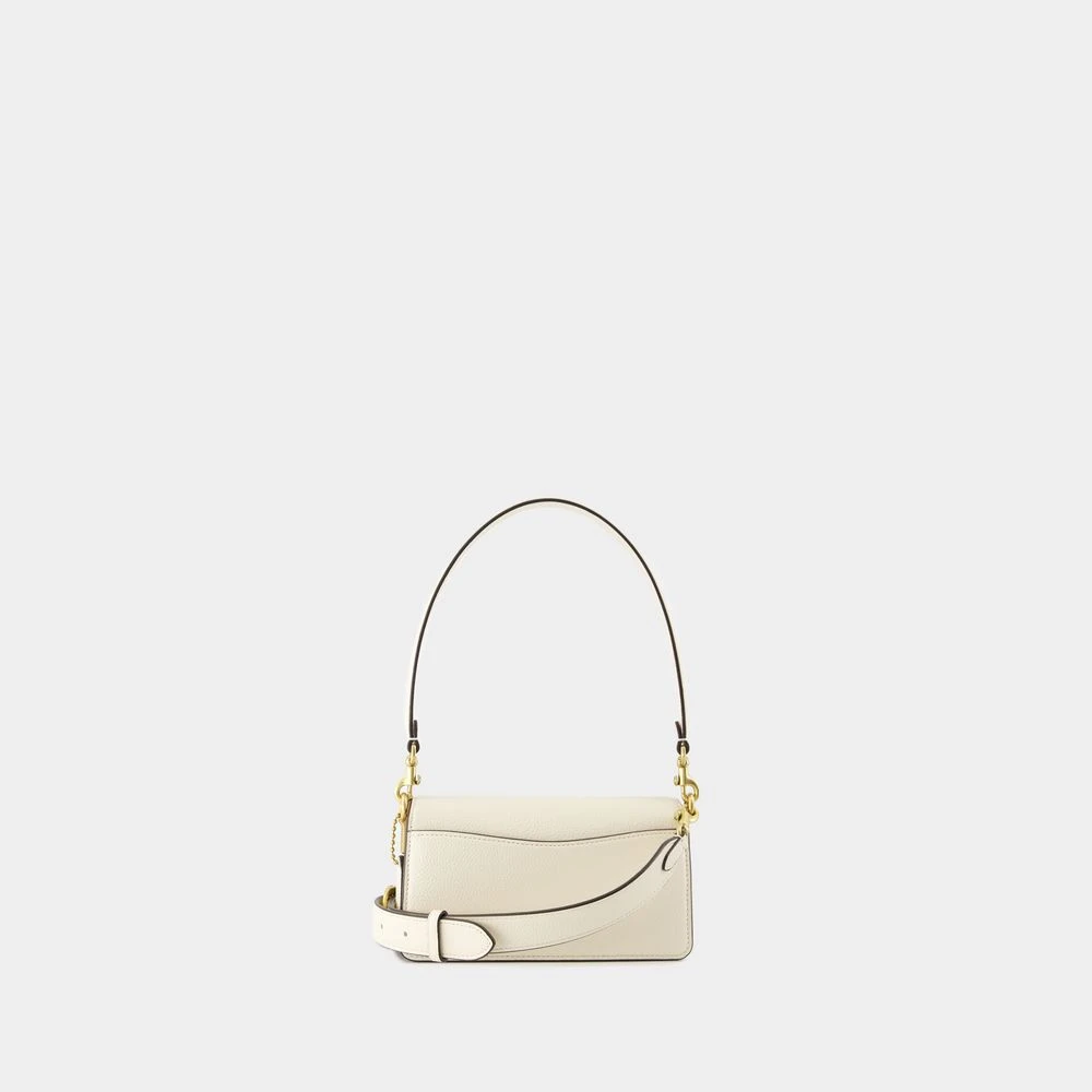 Coach Tabby Schoudertas Wit Leer Beige Dames