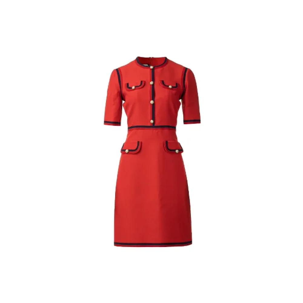 Gucci Vintage Pre-owned Fabric dresses Red Dames
