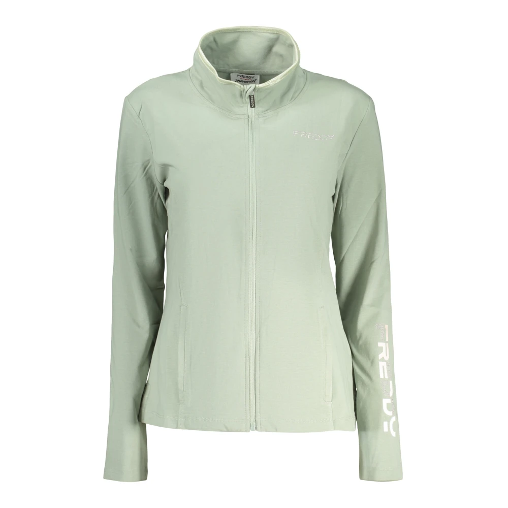 Freddy Women's Green S26wcrs1 Long-Sleeved Sweatshirt - Zip-Throughs - L - Sweatshirts & Hoodies