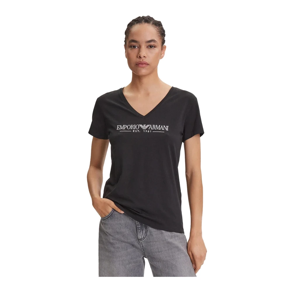 Emporio Armani Damen Schwarz Oberteile, K, Sgröße: