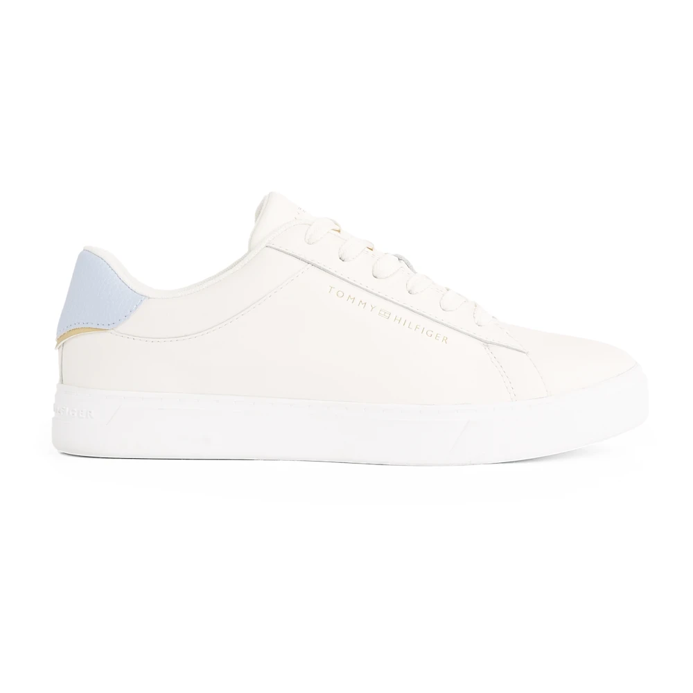 Tommy Hilfiger Witte leren low-top sneakers Dames Schoenen